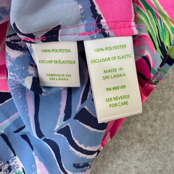 NWT Lilly Pulitzer Top Womens Off Shoulder Cockatoo Pink Maryellen Vacation - Picture 9 of 12